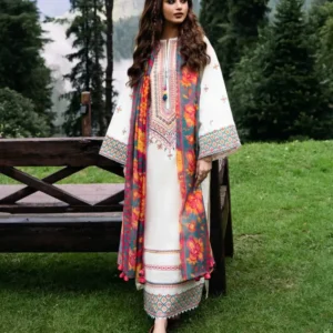 SAPPHIRE - EMBROIDERED LAWN 3 PIECE UNSTITCHED- AF01