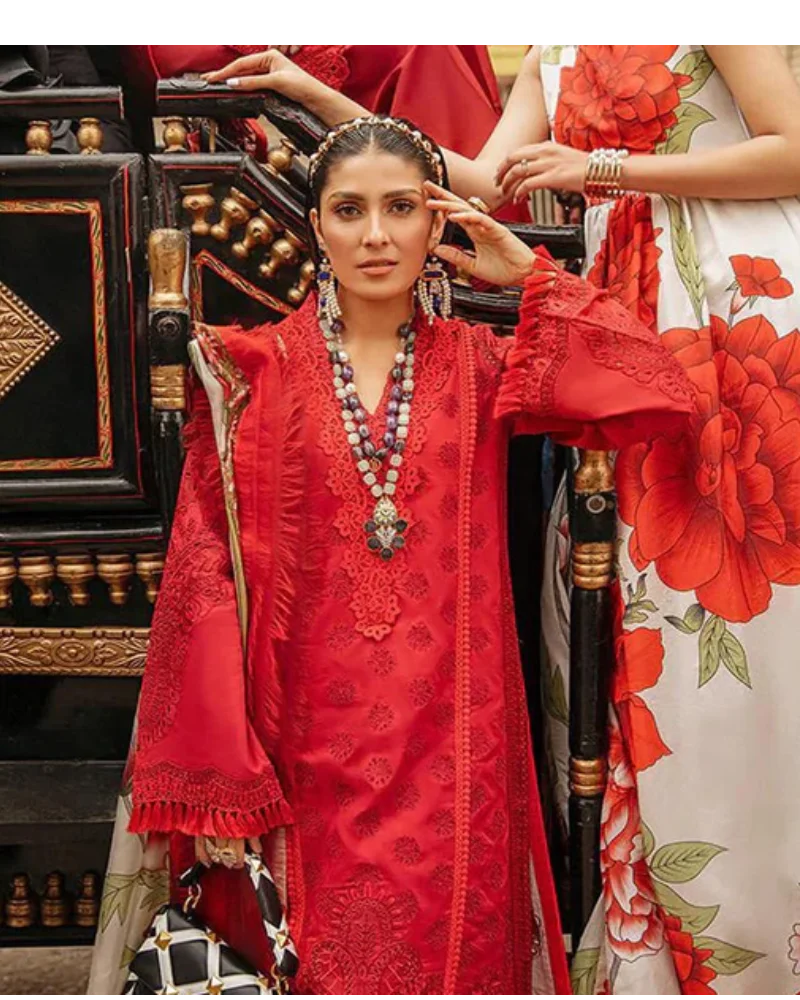 MUSHQ EMBROIDERED CHIKANKARI LAWN 3 PIECE MSL04-22(UNSTITCHED) - Image 2