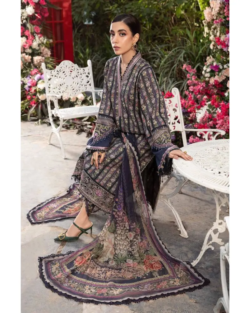 MARIA B. LAWN SUMMER COLLECTION RR-03 - Image 4