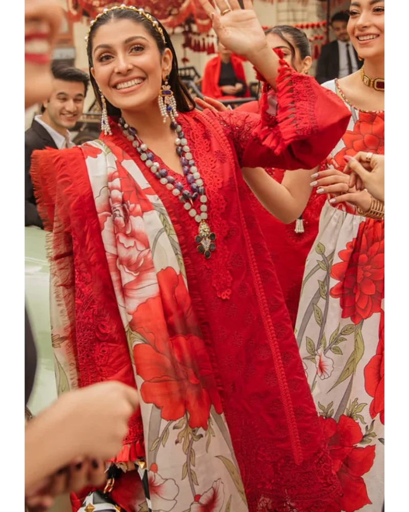 MUSHQ EMBROIDERED CHIKANKARI LAWN 3 PIECE MSL04-22(UNSTITCHED) - Image 3